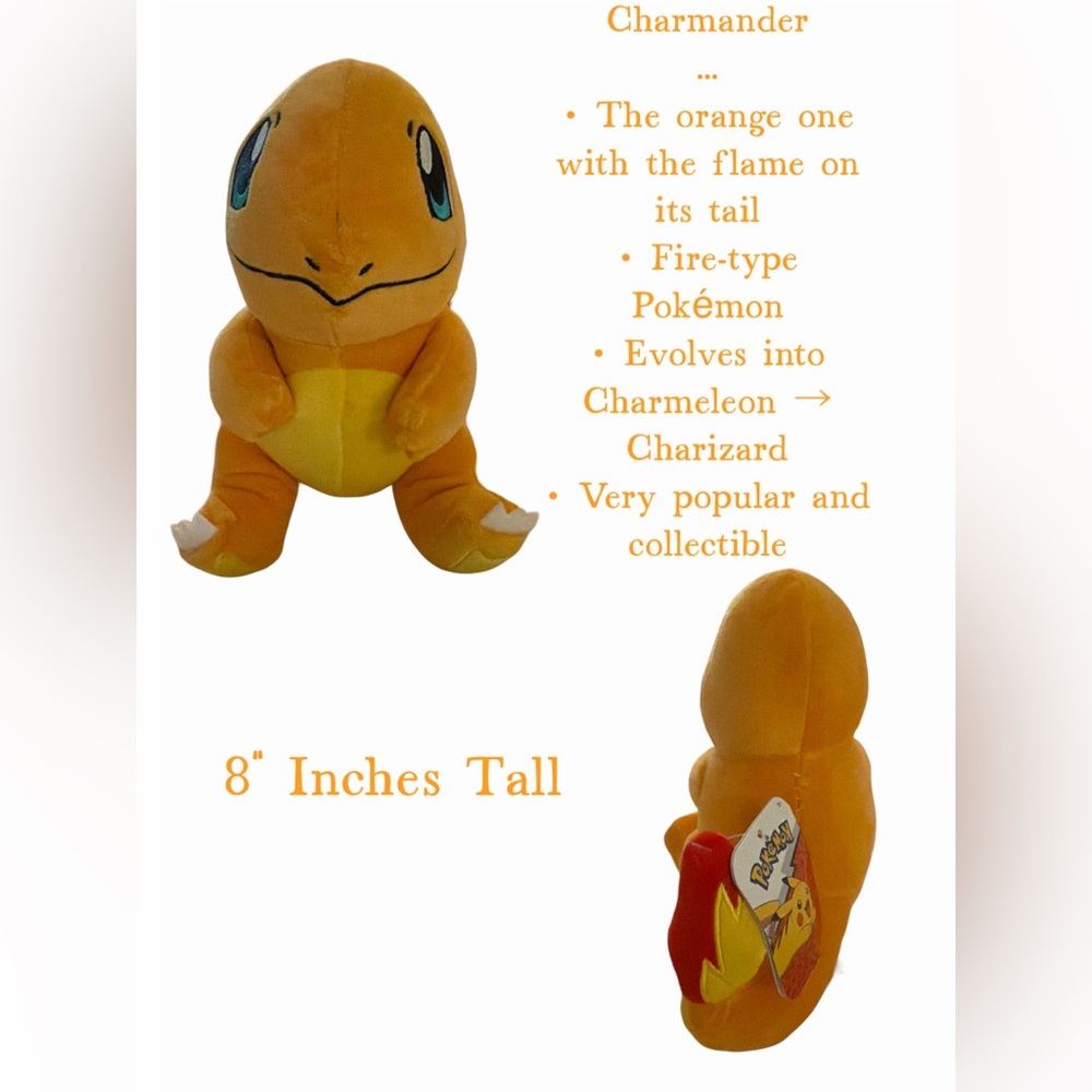 Brand New official 🔥Charmander Pokémon stuffed animal